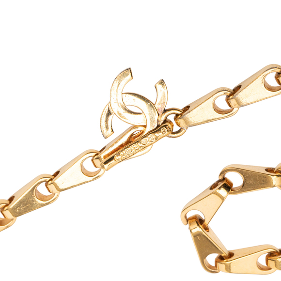 Pre-Loved Chanel Gold Plated CC Pendant Necklace - Picture 3 of 4